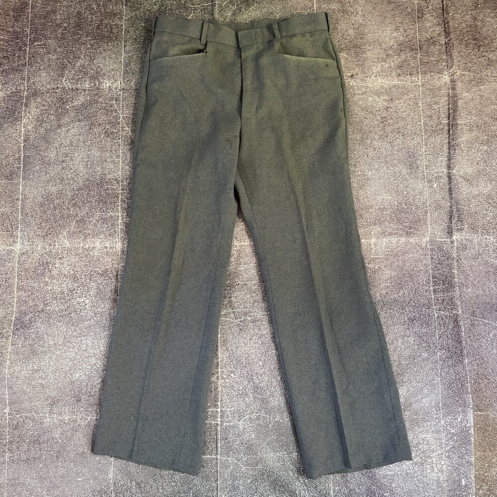 Men's Vintage 80's Levi's Light Gray Action Slacks Pleated Dress Pant Sz 32 X 30
